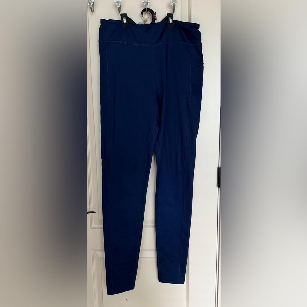 Yogipace Womens Blue Leggings in Smooth Fabric